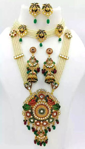 Navyug Enterprise Alloy Gold-plated Multicolor Jewellery Set