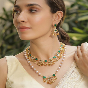 OChori Brass, Alloy Gold-plated, Brass Gold Jewellery Set