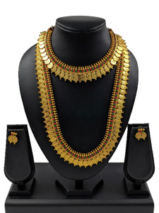 PJY Alloy Gold-plated Gold Jewellery Set
