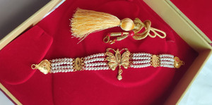 RoyalLImitation Metal Gold-plated Gold Jewellery Set