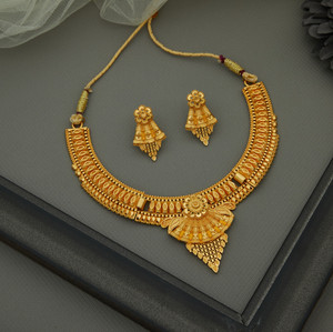 Makezak Brass Gold Jewellery Set
