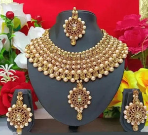 jatin imitation Metal Gold-plated Gold Jewellery Set