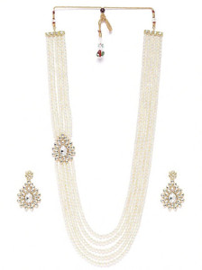 CATALYST Mother of Pearl Gold-plated White Jewellery Set