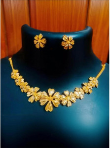 Purabi Brass Gold-plated Gold Jewellery Set