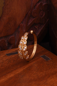 brado jewellery Contemporary Gold-Toned AD Studded Adjustable Finger Ring Brass Diamond Gold Plated Ring