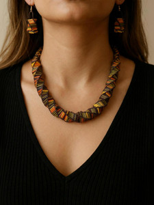 DCA Glass Gold-plated Multicolor Jewellery Set