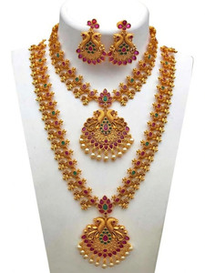 REDMOD Alloy Gold-plated Multicolor Jewellery Set