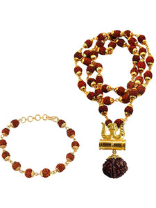 Ruhi Collection Wood, Alloy Gold, Brown Jewellery Set