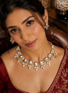Aonestyle Alloy Gold Jewellery Set