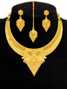 SDR Alloy Gold-plated Gold Jewellery Set