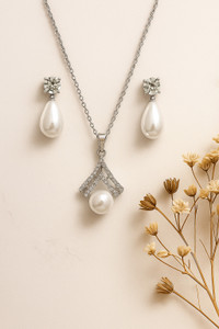 DIVINOOR Alloy Gold-plated Silver Jewellery Set