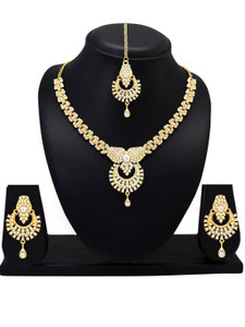 Atasi International Alloy Gold-plated Gold, Silver Jewellery Set