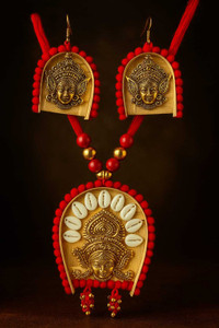 TSBBROTHER Clay Red Jewellery Set