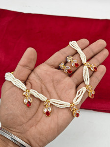 Dado sutho Alloy Gold-plated Pink Jewellery Set