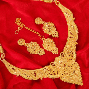 YASHCollection Brass Gold-plated Gold Jewellery Set