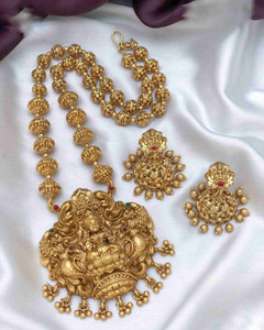 Rangrozo Jewellery Brass, Alloy Gold-plated Gold Jewellery Set