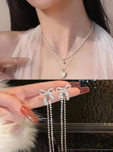 AVR JEWELS Alloy Gold-plated Gold Jewellery Set