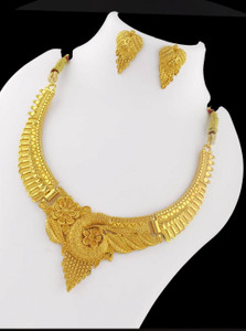 KONASA Brass, Alloy Brass Gold Jewellery Set