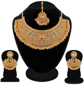 AK JEWEL STORES Alloy Gold Jewellery Set