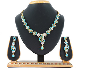 VATSALYA creation Alloy Gold-plated Turquoise Jewellery Set