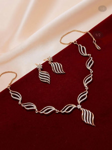 Jewel Star Alloy Rose Gold Jewellery Set