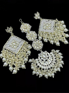 MFC Alloy Gold-plated White Jewellery Set
