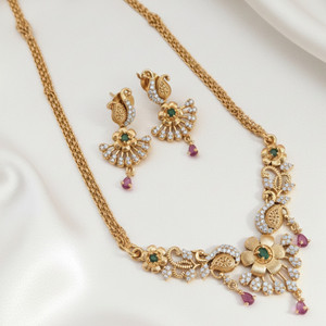 PVG Horizon Brass Gold-plated Multicolor Jewellery Set