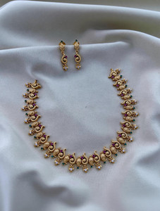 Influtive Brass, Copper Gold-plated Gold Jewellery Set