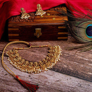 RAAJIS Alloy Gold-plated Gold Jewellery Set