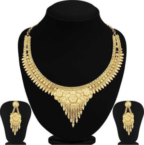 bulsenk Alloy Gold-plated Gold Jewellery Set