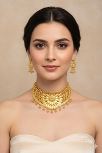 JOSANAIMITATION Alloy Gold-plated Gold Jewellery Set