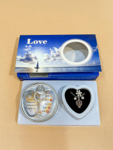 Dear Diamond Brass Silver Silver Jewellery Set