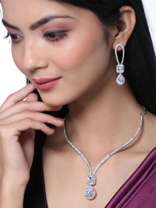 YELLOW CHIMES Brass Silver Jewellery Set