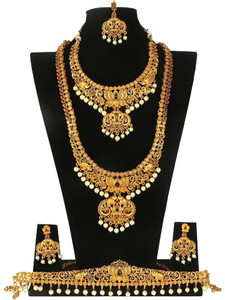 Orbis Alloy Gold-plated Gold Jewellery Set