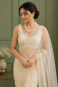kashvi pearls and jewellers Mother of Pearl Gold-plated White Jewellery Set