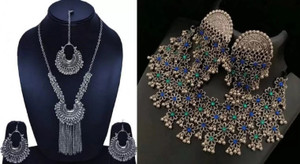 Samridhi DC Alloy Silver Silver Jewellery Set