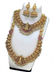 FALLALERY Alloy Gold-plated Gold Jewellery Set