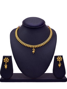 ROFARWORD Brass, Copper Gold-plated Gold Jewellery Set