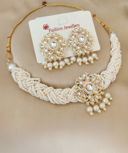 SAWARIYAJEWEL Copper Silver White, Gold Jewellery Set