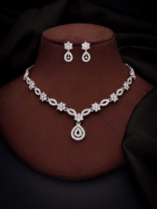 CHIVYA JEWEL Alloy Silver Jewellery Set