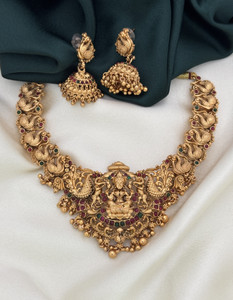 YIMBLI Brass Gold-plated Gold Jewellery Set