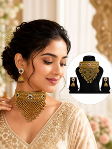 YANYA COLLECTION Alloy Gold-plated Gold Jewellery Set