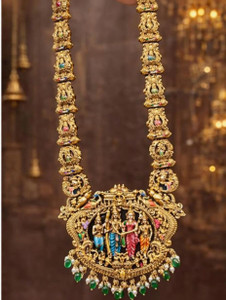 CHICLY Brass Gold-plated, Enamel Multicolor Jewellery Set