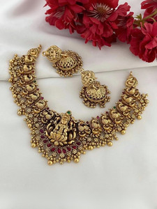 KEYMAX Alloy Gold-plated Gold Jewellery Set