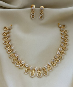 NAKMAN JEWELLERY Brass, Copper Gold-plated Gold Jewellery Set