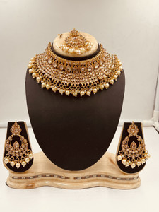 SHIV SHAKTI JEWELLERS Alloy Gold-plated Gold Jewellery Set