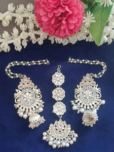 HHJEWELRY Alloy White Jewellery Set