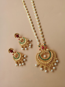 ROFARWORD Brass, Copper Gold-plated Gold Jewellery Set