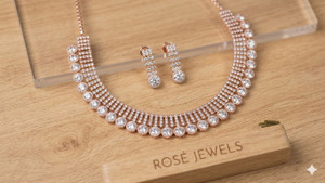 GemVibe Alloy Rose Gold Jewellery Set