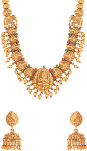YELLOW CHIMES Metal Gold Jewellery Set
